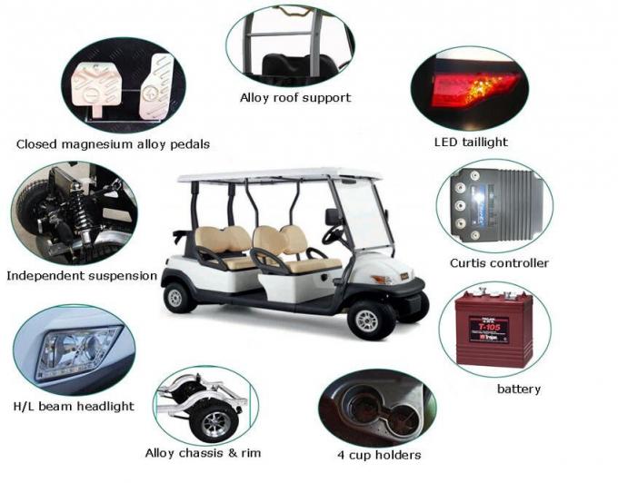 Passagier-billiger Golf-Buggy des CER Bescheinigungs-Kraftstofftyp-elektrische Golfmobil-weiße Modell-4 für Verkauf